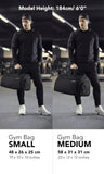 Fitgriff® Gym Bag for Men & Women with Shoe & Wet Compartment - Duffle Bag for Travel, Sports, Fitness & Workout (Full Black, 19 x 10 x 10″ (Small))