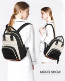 LOVEVOOK Small Backpack Purse for Women, Mini Backpack bag, Cute Fashion Backpack for Daily Travel Work, Beige-Black-Brown