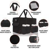 MATEIN Insulated Food Delivery Bag, XXXL Thermal Catering Bag for Hot & Cold Food, Water-Resistant Foldable Pizza Delivery Carriers for Transport with 4 Cup Holders & Reinforced Bottom, Black
