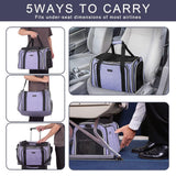 BAGLHER Cat Carrier Bag,Airline Approved Pet Carrier Soft Side Pet Travel 5 Sides Open Doors 3 Sides Expandable Foldable Dog Carrier with Fleece Pad