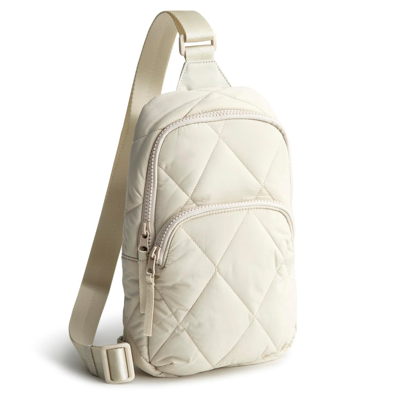 Vera Bradley Women's Featherweight Lorman Sling Backpack, Pumice Stone, One Size