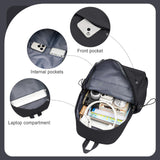 coofay Black Backpack For Women Small Backpacks For School Bag School Backpack For College Bookbag For Women Waterproof Gym Backpack For Men Book Bags