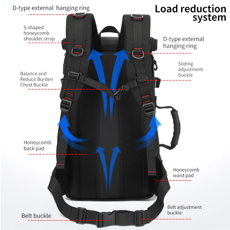 Mfinesun Travel Backpack for Men & Women, 60L Extra Large Backpack Durable Convertible Duffle Bag Fit for 18 Inch Laptop with Shoe Compartment, Wet Pocket