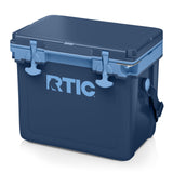 RTIC Ultra-Light 22 Quart Hard Cooler Insulated Portable Ice Chest Box for Drink, Beverage, Beach, Camping, Picnic, Fishing, Boat, Barbecue, 30% Lighter Than Rotomolded Coolers, Navy & Denim