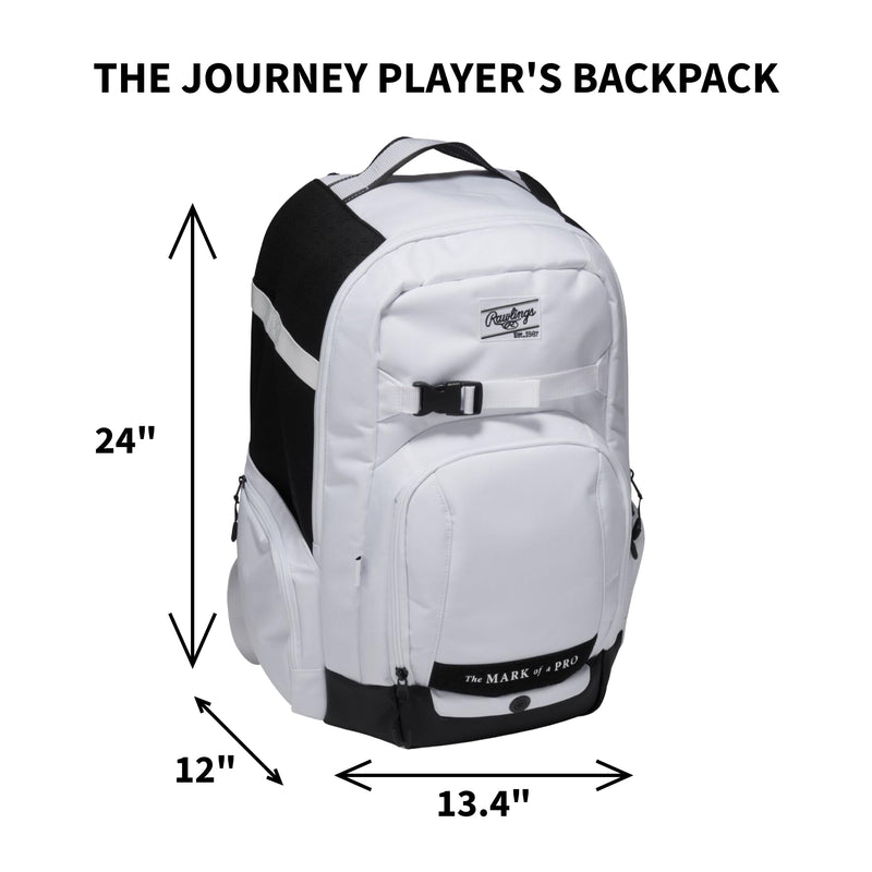 Rawlings | THE JOURNEY Player's Backpack | Baseball/Softball | Black
