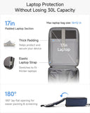 LUGGEX Underseat Carry On Luggage with Wheels, UDK-Plus Large-Capacity Lightweight Soft Sided Personal Item Suitcase for Short Trips (UX-Plus, Blue Black, 16 Inch)