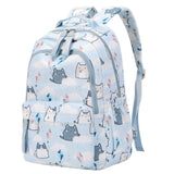Mfikaryi Backpacks for Girls Cute Cat Backpack Elementary School Backpack Students Bookbag for Girls