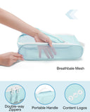 BAGSMART Keep Shape Packing Cubes for Travel, 6 Set Travel Cubes for Packing, Lightweight Suitcase Organizer Bags Set for Travel Essentials Sky Blue