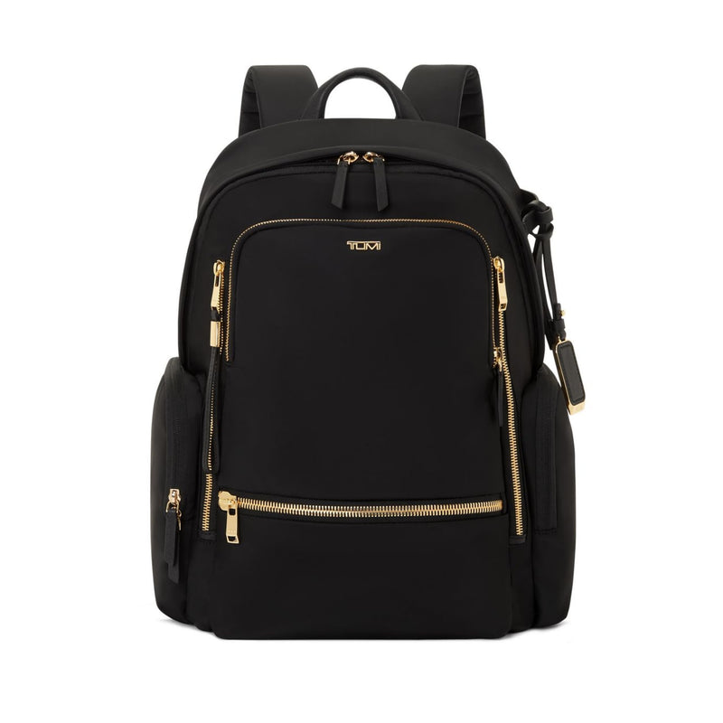 TUMI - Voyageur Celina Backpack - Women's Work and Travel Bag - 16.0" X 10.6" X 6.5" - Holds Up to 16" Laptop - Black & Gold Hardware