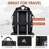 LOVEVOOK Laptop Backpack,15.6 Inch Professional Womens Purse Computer Bag Nurse Teacher Backpack,Waterproof College Work Bags Carry on Travel Back Pack with USB Port,Black