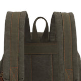 KAUKKO Vintage Casual Canvas and Leather Rucksack Backpack