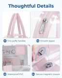 BAGSMART Clear Bag for Stadium Events 12 x 6 x12, Clear Crossbody Bag Tote for Women with Two Ways to Install the Adjustable Strap for Travel, Festival