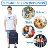 VASCHY School Backpack, Ultra Lightweight Backpack for Men Women Bookbag for Kids Teen Boys Girls Navy