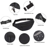 MAXTOP Large Crossbody Fanny Pack with 4-Zipper Pockets,Gifts for Enjoy Sports Festival Workout Traveling Running Casual Hands-Free Wallets Waist Pack Phone Bag Carrying All Phones