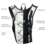 Zavothy Rave Hydration Backpack Lightweight Water Backpack for Cycling Running Hydration Pack Hiking Backpack with 2L Water Bladder White