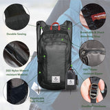 4Monster Hiking Daypack,Water Resistant Lightweight Packable Backpack for Travel Camping Outdoor (Grey, 24L)