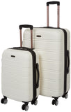 Rockland Melbourne Hardside Expandable Spinner Wheel Luggage, White, 2 Piece (20"/28")
