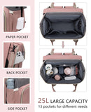Diaper Bag Backpack with Changing Station: Pink Baby Bags for Girls Boys Mom with Large Capacity Pañaleras Para Bebe Niña Baby Girl Newborn Essentials Must Haves Baby Shower Gifts Baby Registry