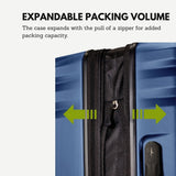 SKYWAY Skyway Nimbus 4.0 Hardside Spinner Luggage (Maritime Blue, Checked-Medium 24-Inch) (49M-20)