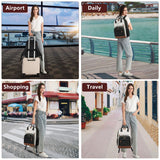 Laptop Backpack for Women Bag - 15.6 inch Work Travel Backpack with USB Charger College Bookbag Waterproof Business Computer Backpack Anti-theft Casual Backpacks for Nurse Teacher Beige Black Brown