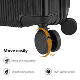 Hulsin Carry On Luggage with TSA Lock, Carry on Suitcase 22x14x9 Airline Approved, Carry-on luggage with 360° Spinner Wheels, Hardside 20 Inch Lightweight Hard Shell Suitcase (Black, 20-Inch)