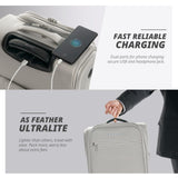 Verage Underseat Carry On Luggage with Spinner Wheels (Cloud Gray, 14.5-Inch Plus Underseat Pro)