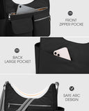 KALIDI Nylon Crossbody Bags for Women Trendy Cross Body Purse with Multiple Pockets For Ladies Casual Work Travel, Black