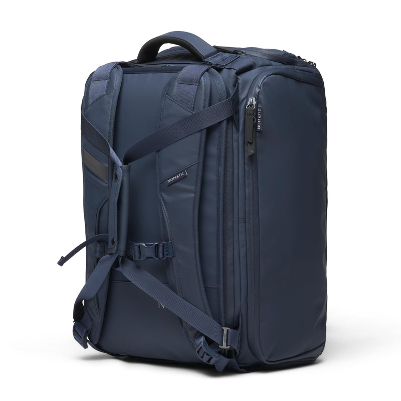 NOMATIC 30L Travel Bag- Convertible Duffel/Backpack, Carry-on Size for Airplane Travel, Everyday Use Laptop Bag, TSA Compliant Navy Backpack