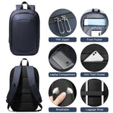 Business Backpack 17 Inch Slim Expandable Waterproof Travel Laptop Backpacks with USB Charger Port Anti-Theft Lightweight Large Work Computer Bag College Laptop Backpacks Gifts for Men Women,Dark Blue