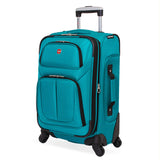 SWISSGEAR Sion Softside Expandable Spinner Luggage Durable Lightweight Travel Suitcase, Teal, Carry-On 21-Inch