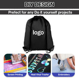 COIDEA Drawstring Backpack 20Pcs Drawstring Bags, Draw String Back Bag Drawstring Bags Bulk for Sports, Gym, Travel, Swimming, Beach (Black)