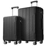 Zentrava 2 Piece Luggage Sets, 20/28 Inch ABS Hardside Spinner Wheels Suitcase Set with TSA Lock, Durable Lightweight Expandable Luggage for Men Women (Black, 2-Piece Set)
