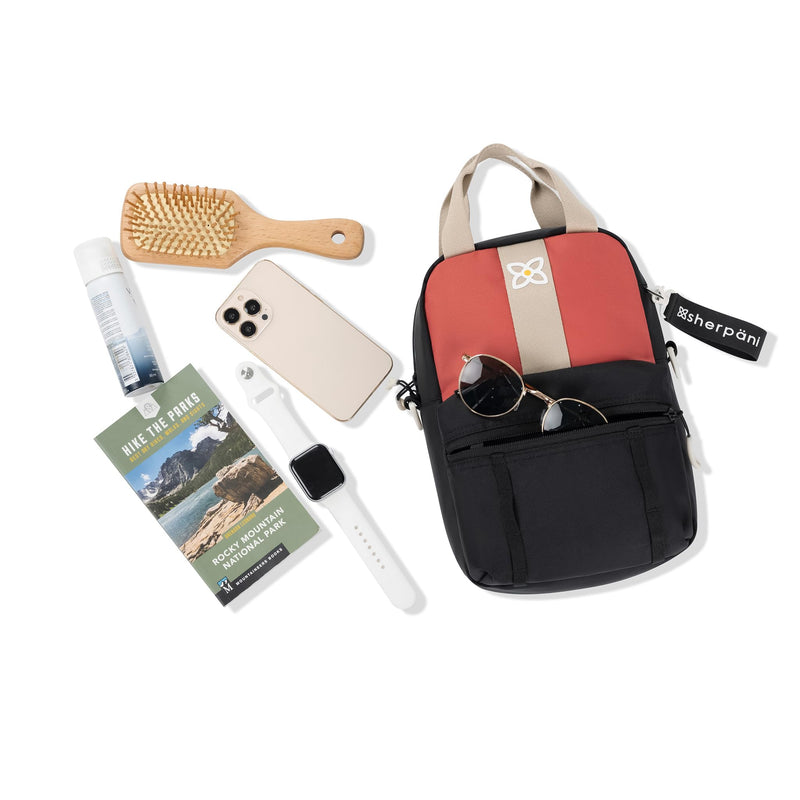 Sherpani Logan, Mini Backpack for Women, Travel Backpack Purse, Nylon Tote Bag for Women, RFID Protection (Reef)