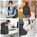 MATEIN Nurse Backpack, Waterproof Padded Medical Nursing Laptop Backpacks for Women, Home Health Clinical Tote Bag with Removable Organizer for College Work Travel, Nurses Gifts