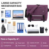 OIWAS Messenger Bag for Women, 15.6 Inch Laptop Crossbody Bags Men Casual Satchel Shoulder Bag College Travel Office Briefcase