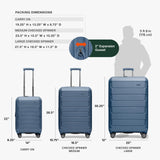 Traveler's Choice Pagosa Hardshell Expandable Luggage with Spinner Wheels, Slate Blue, 30-Inch Large