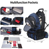 Nerlion 40L Hiking Backpack Travel Backpack for Men Women Camping Waterproof Outdoor Hiking Daypack Lightweight Backpack (Blue)