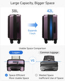 LUGGEX Carry On Luggage and 6 Set Travel Packing Cubes Bundle – Travel Essentials