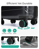 BAGSMART Carry On Luggage 22x14x9 Airline Approved with Spinner Wheels,Lightweight 20 Inch Luggage with TSA Lock,Expandable Hard Shell Carry On Suitcases for Men Women,Black