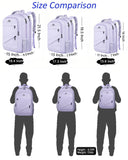 MATEIN Large 17 Inch Laptop Backpack for Women, Lightweight Travel Backpack Fits College School Essentials, Anti Theft Work Commute Nursing Computer Bag TSA Approved for Weekender Trip, Light Purple