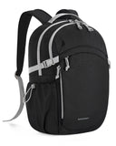 BAGSMART Travel Backpack for Women&Men, Lightweight 15.6" Casual Backpack for College, TSA Carry On Backpack for Airplanes, Black