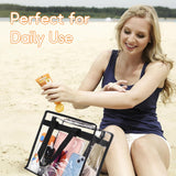 Hoiny Clear Bag for Stadium Events Approved, 12x6x12 Large Transparent Tote Bag with Zipper, Clear Bag Stadium Approved for Gym Concert Sports Festivals School