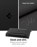 Spigen Life for Passport Card Cover Holder with RFID Blocking Technology Wallet Travel Documents Organizer Protector Accessories, SIM Card Pin Included - Black