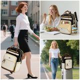 MATEIN Work Backpack with Lunch Compartment Detachable, 15.6 Inch Laptop Backpack with Organized Pocket, College Computer Backpacks Meal Prep Bag Gift for Teachers Nurse Adult Commute Office