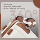 Hulsin Carry on Luggage Suitcase, 22x14x9 Airline Approved 20 Inch Hardside Carry-on Luggage with Spinner Wheels, Hard Shell Luggage with TSA Lock, Hard Case Small Travel Suitcase (White, 20-Inch)