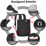 Insulated Cooler Backpack 30 Cans - Leak Proof Beer Backpack Lightweight Cooler Bag for Travel, Camping, Beach, Lunch (Black)