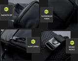 Simptech Mini Crossbody Sling Bag Chest Bag Dual Pocket Water Resistant Fanny Pack for Men Women Running Travelling