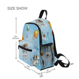 XDKDZIS Golden Planet Cartoon Astrona Ut Kids Backpack for Girls Preschool Elementary Kindergarten Boys School Bag