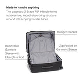 TUMI - Alpha Medium Dual Access Expandable 4-Wheeled Checked Luggage - Zipper Expansion - Durable Ballistic Nylon - Medium Capacity Suitcase with TSA Lock - Dark Black