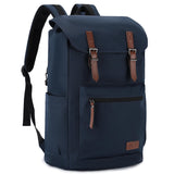 VASCHY Backpack for Men, Water Resistant High School Backpack Travel Carry-on Anti-theft Casual Daypack for Work Business Hiking Navy